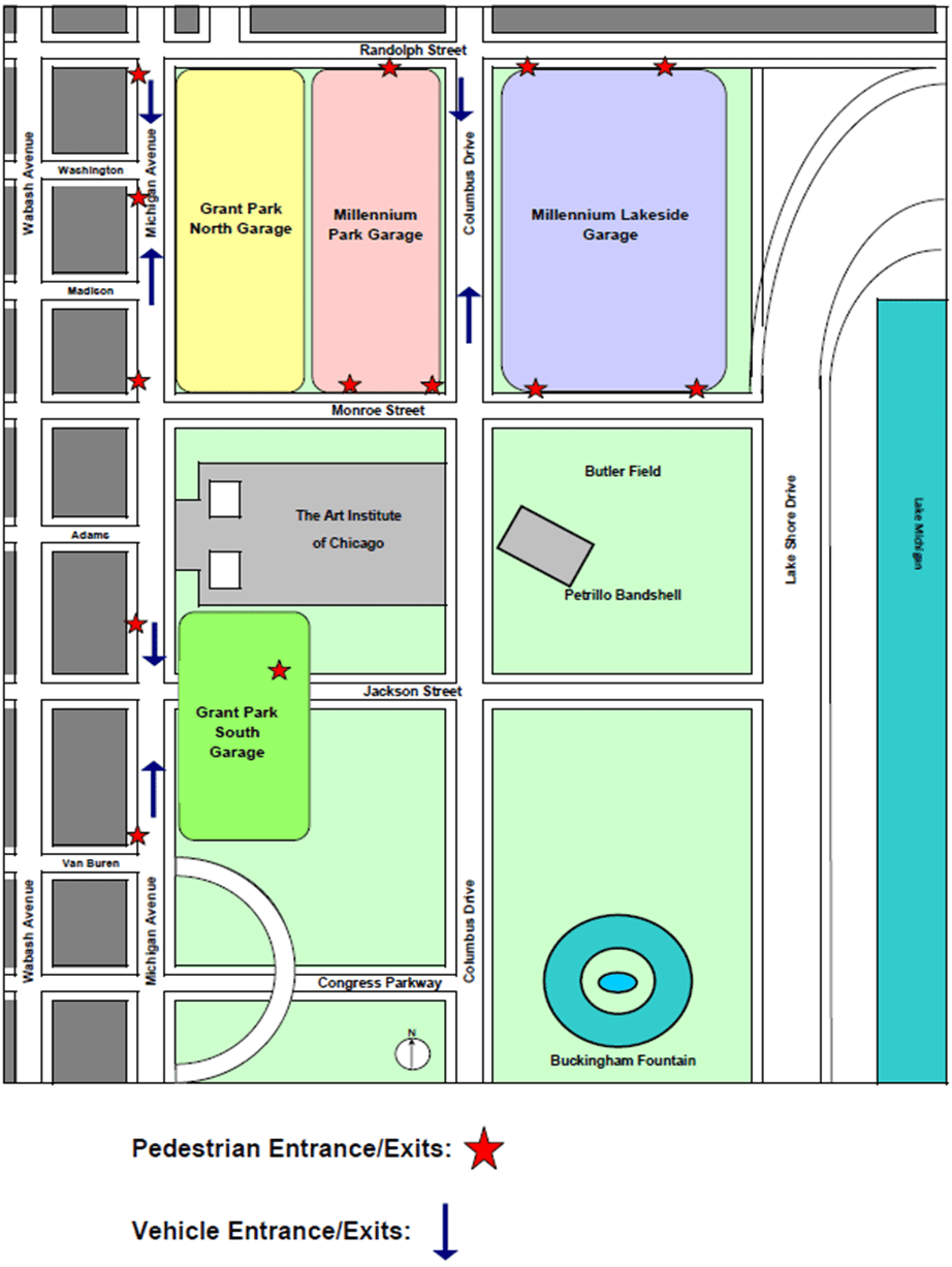 Millennium Garages Map